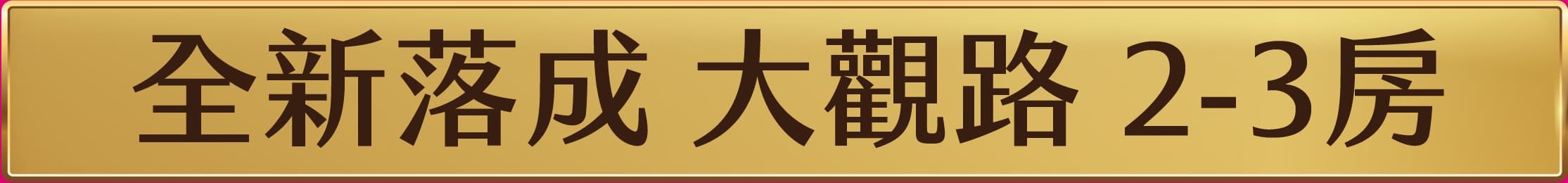 全新落成 大觀路2-3房